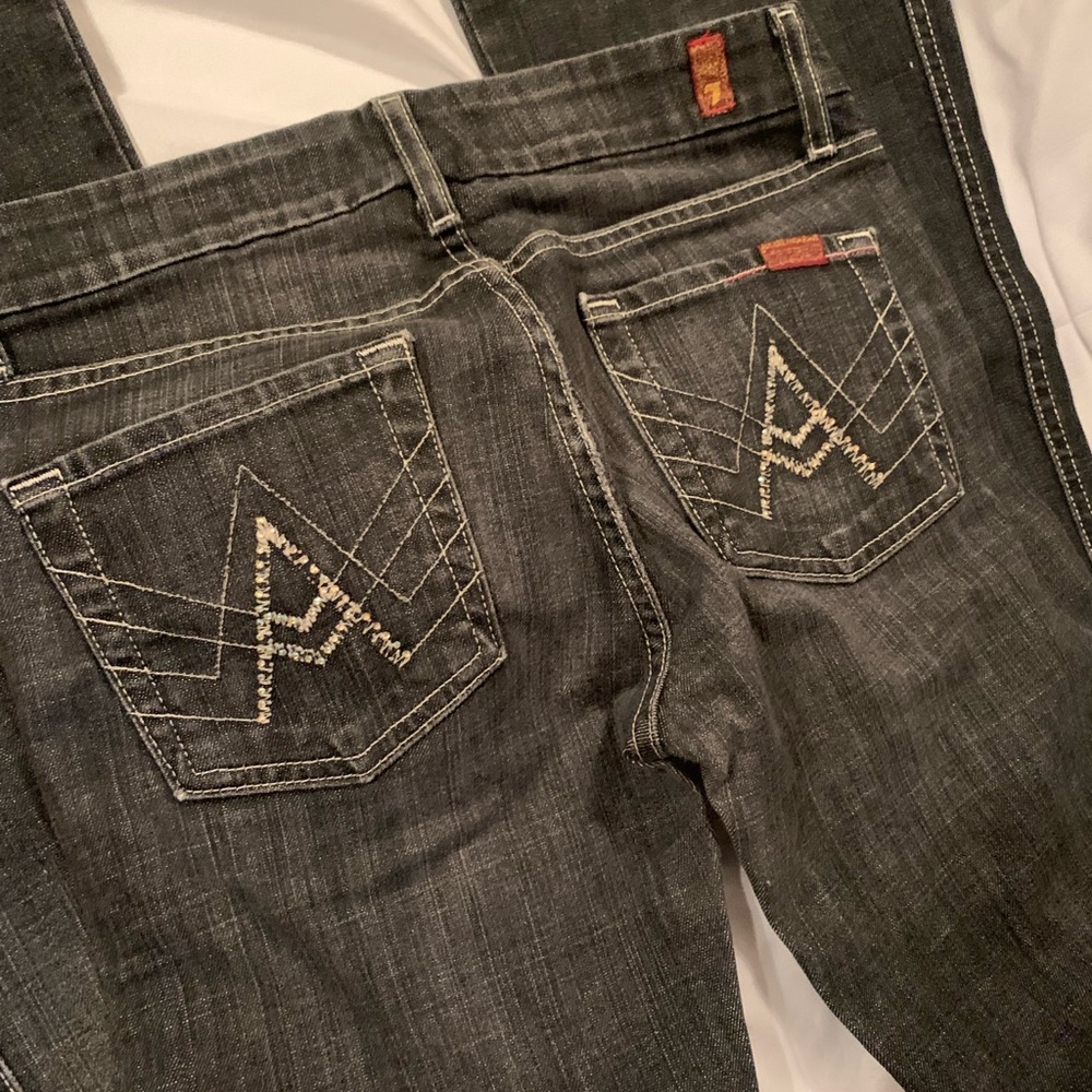 Seven 4 all mankind jeans size 26 black vintage